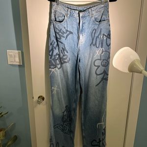 H&M Baggy Graphic Jeans